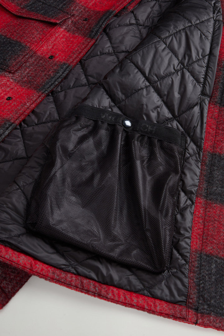 Overshirt in Italian Wool Blend with Checked Pattern by Todd Snyder