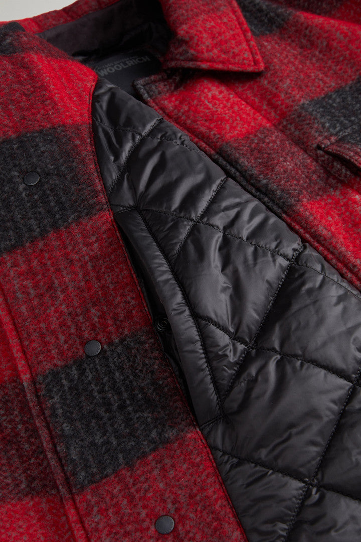 Overshirt in Italian Wool Blend with Checked Pattern by Todd Snyder