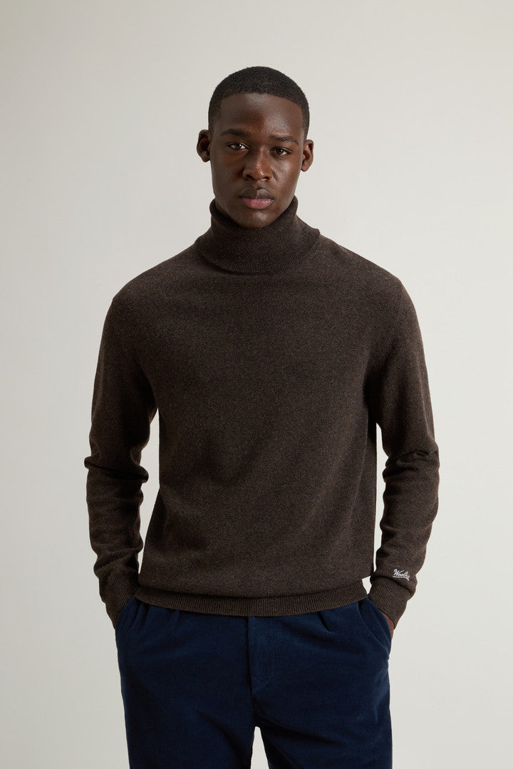Pure Lambswool Turtleneck Sweater Falcon