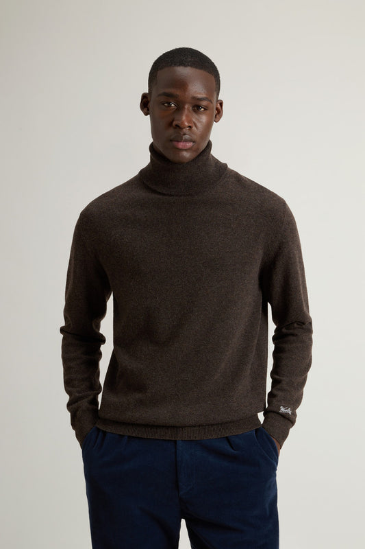 Pure Lambswool Turtleneck Sweater Falcon