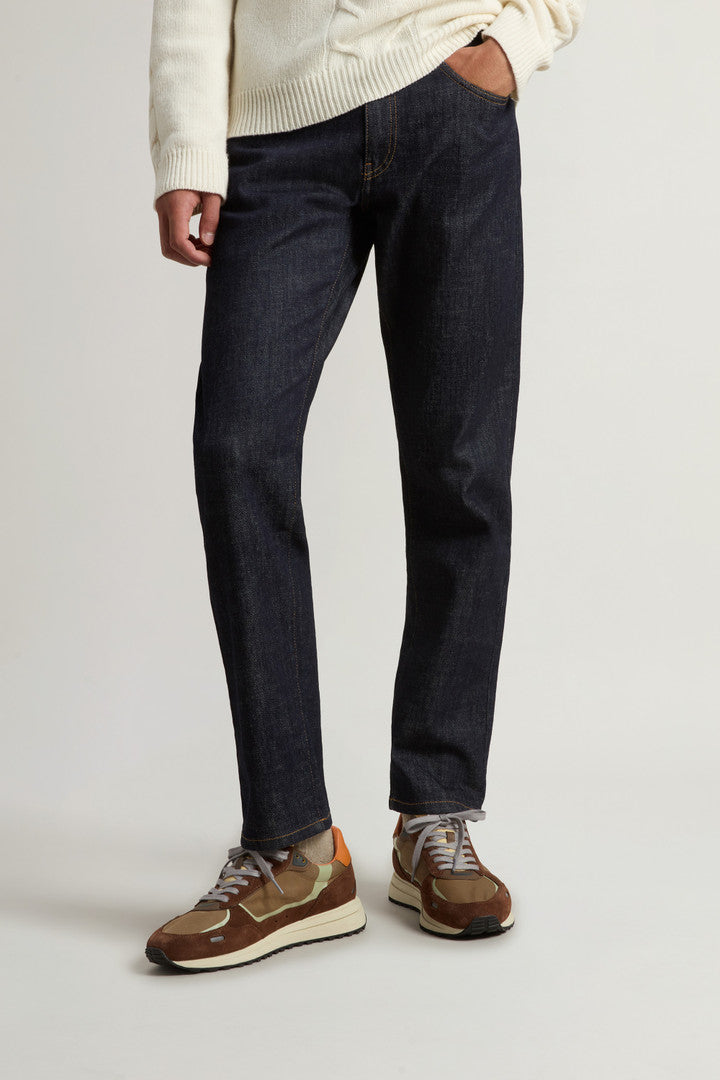 Retro Sneakers in Nylon with Leather Details Brown Brown