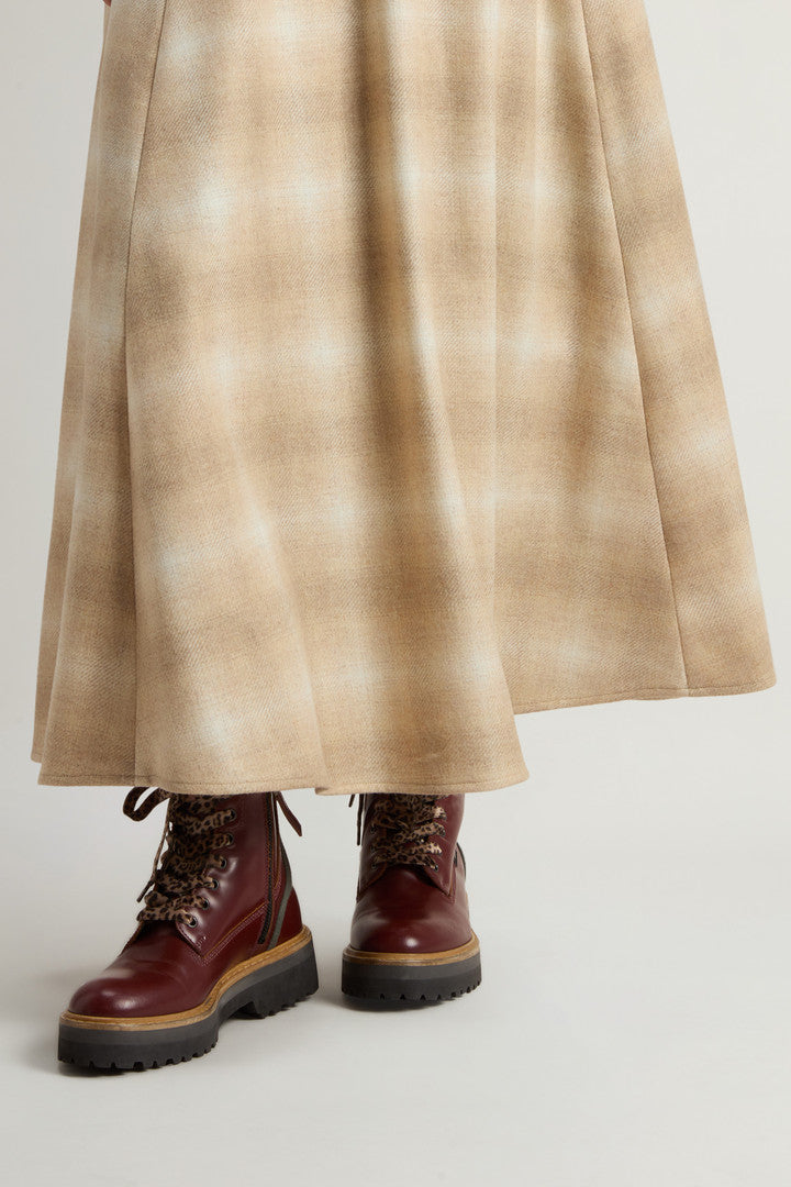 Main Combat Boots in Calfskin Leather Bordeaux